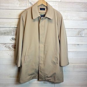 Turnbury Trench Coat Removable Wool Liner Mens Size 46 R Tan